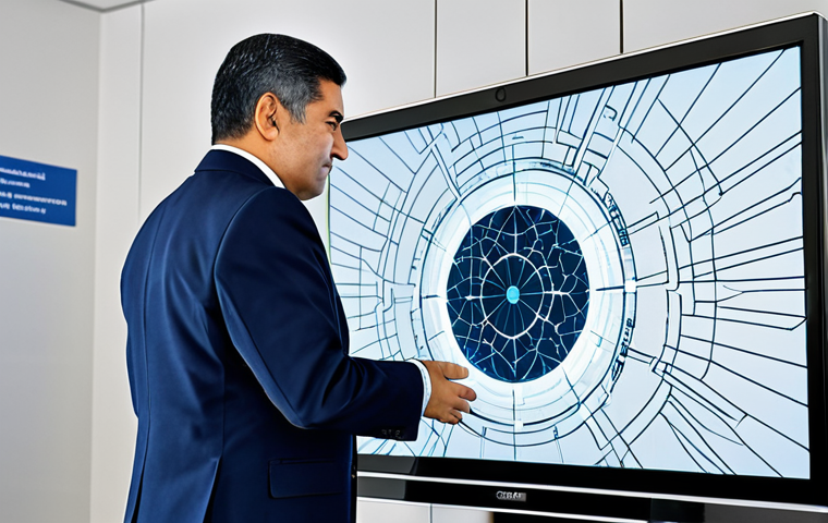 A professional Turkmen administrator, fully clothed in a modest business suit, thoughtfully interacting with a secure, centralized e-governance platform displayed on a large, modern monitor in a sleek office. The background subtly features abstract digital network lines and a glimpse of traditional Turkmen architectural elements blended with contemporary design, symbolizing the fusion of past and future. The scene is illuminated by soft, professional lighting.
* *safety for work, appropriate content, fully clothed, professional dress, perfect anatomy, correct proportions, natural pose, well-formed hands, proper finger count, natural body proportions, high quality, realistic photography, professional.*